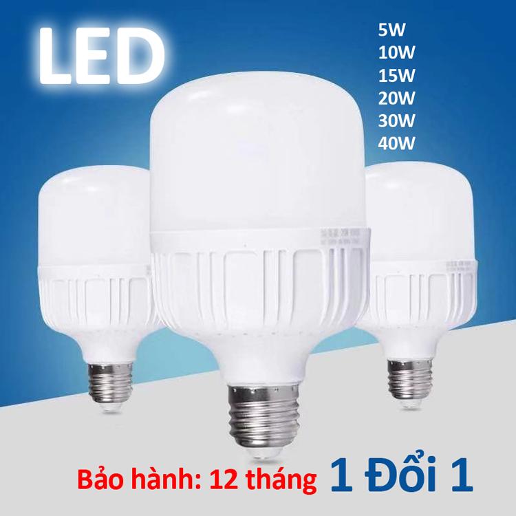 Bộ combo 2 bóng đèn Led trụ 40W Siêu sáng tiết kiệm điện Đuôi đèn E27 kín nước ánh sáng Trắng - Bảo hành 12 tháng, dùng trong nhà, ngoài trời