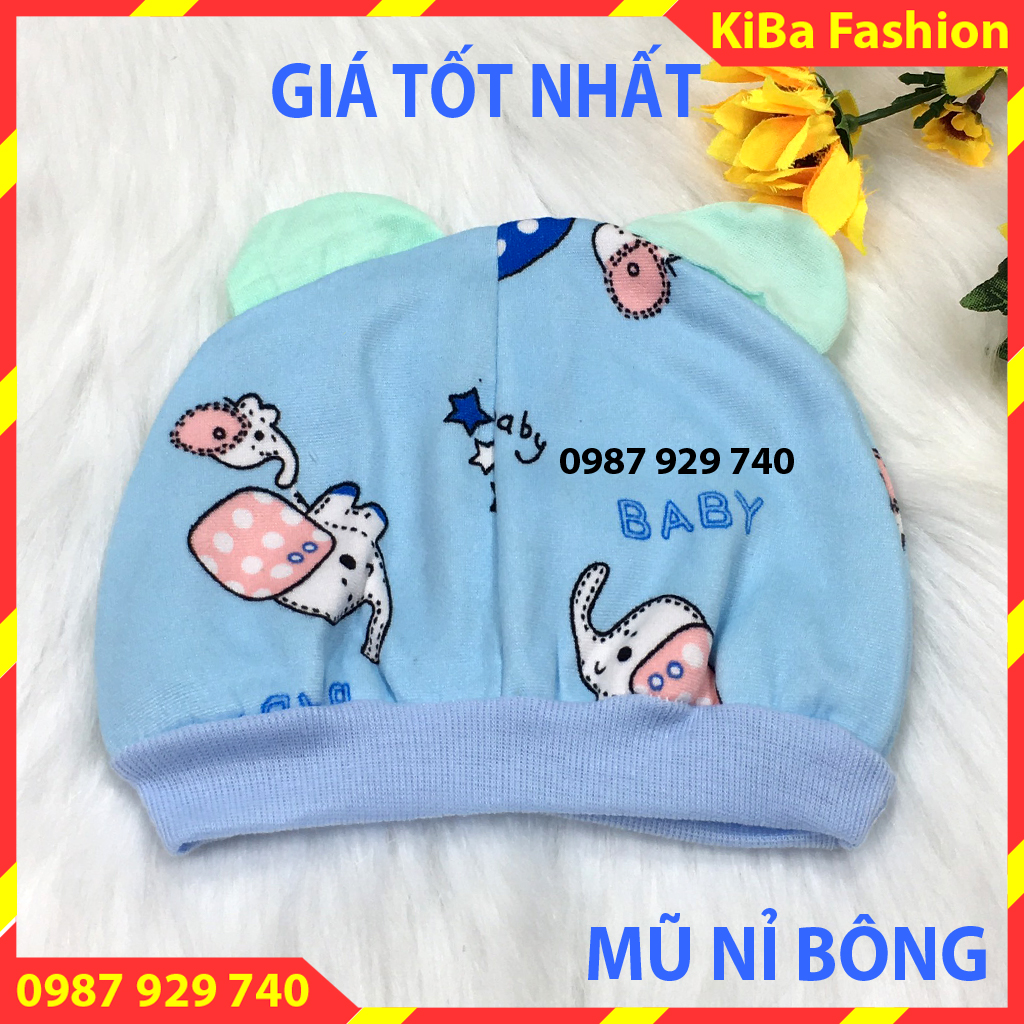 Set 2 Mũ nỉ lót bông lót lông cho bé sơ sinh 0-3 tháng - MNB0250 - (Giao màu ngẫu nhiên) / mũ sơ sinh / mũ cho bé sơ sinh / mũ cho trẻ sơ sinh / mũ trẻ sơ sinh / mũ len cho bé sơ sinh / nón trẻ sơ sinh / nón cho bé sơ sinh / mũ