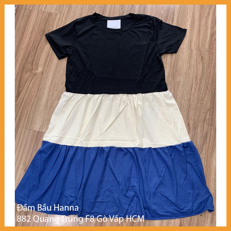 Đầm Bầu Suông Fom A Thun Cotton Lạnh Cao Cấp Loại 1 Mềm Mát Không Xù Có Size 80kg Váy Bầu Thun Mặc Nhà