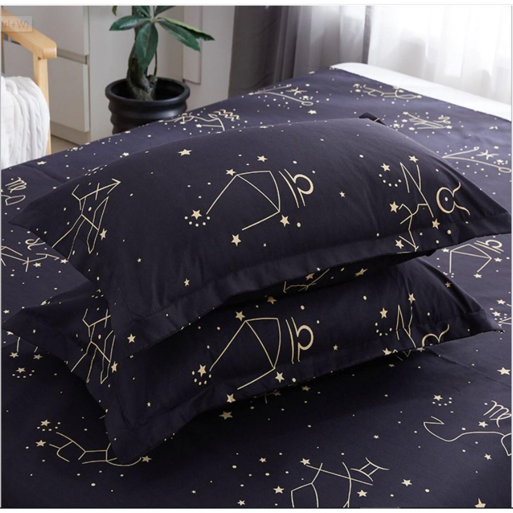 Set Ga Gối Mẫu Cung Hoàng Đạo ( Gồm 1 ga bo chun, 2 vỏ gối nằm + 1 vỏ gối ôm )