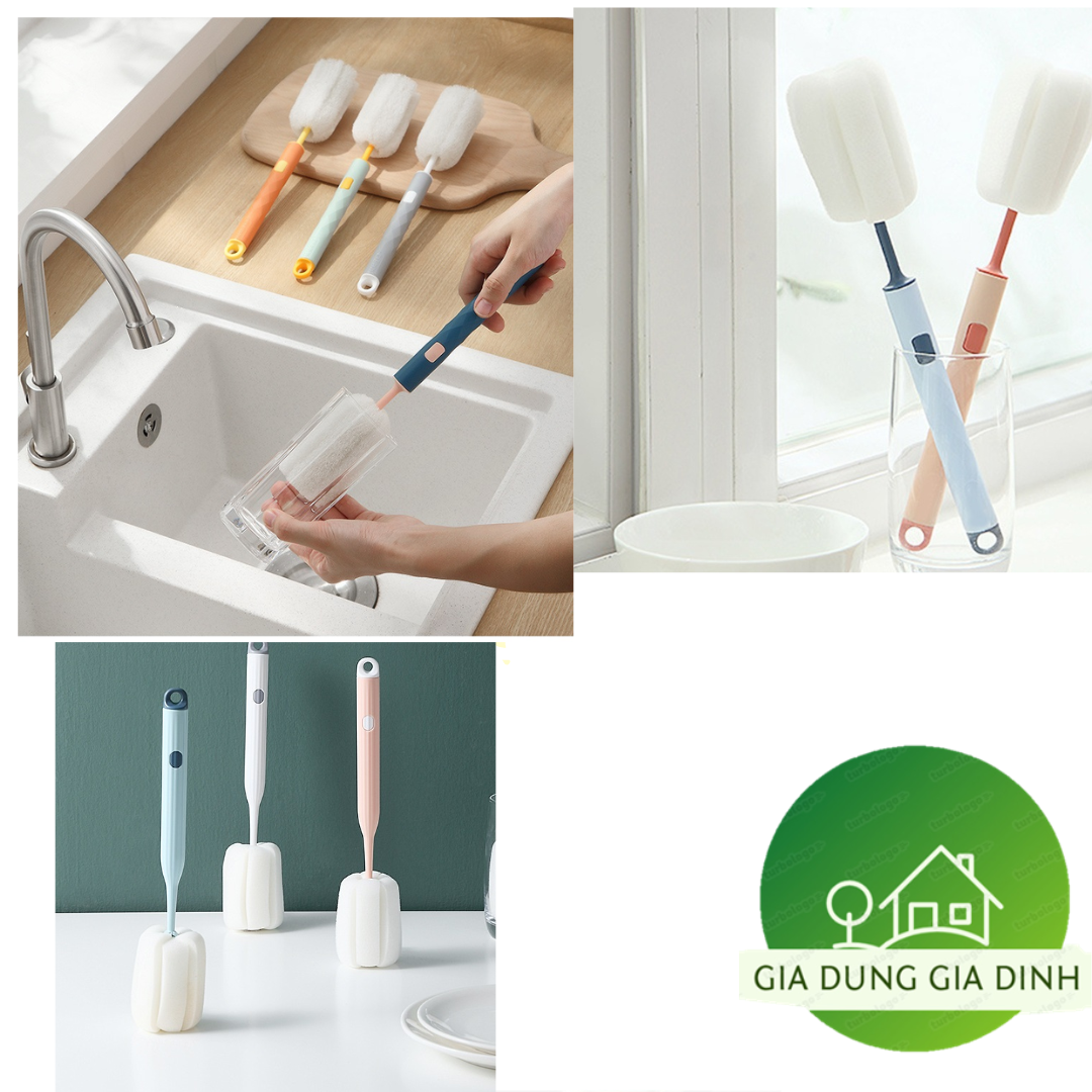 Cây cọ rửa cao cấp- cọ rửa ly bình nước bình giữ nhiệt