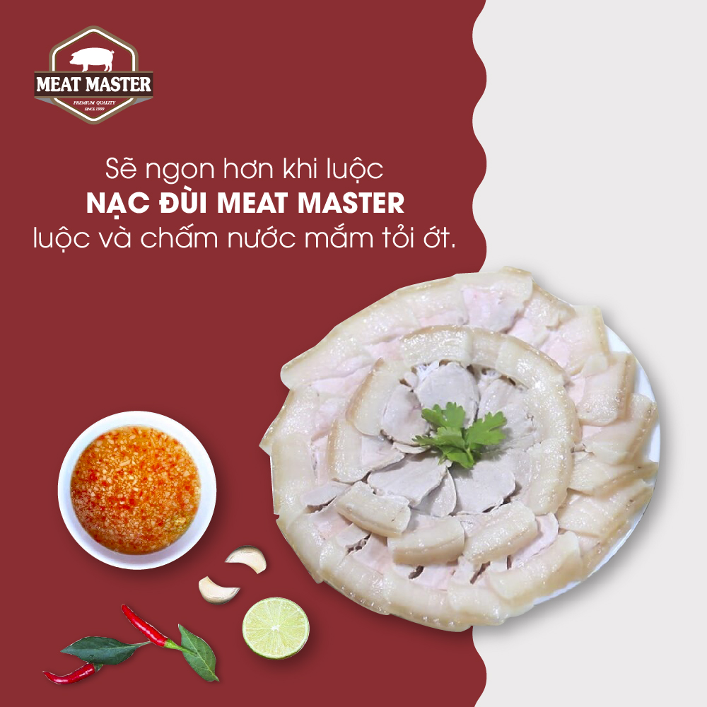 Thịt đùi heo Meat Master (400 G) - Thịt heo mát ngon, mềm mọng, ngọt thịt