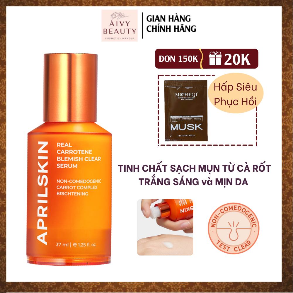 HCMTinh Chất Cà Rốt Giảm Mụn Phục Hồi Da AprilSkin Real Carrotene Blemish