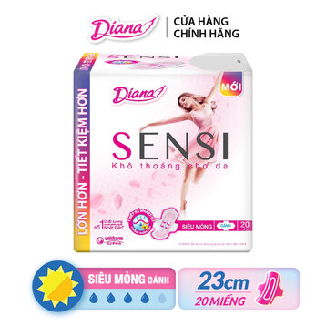 Băng vệ sinh Diana SENSI Siêu Mỏng Cánh 20 - 1908