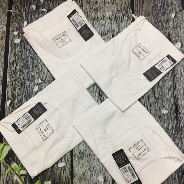 Áo Ba Lỗ Trắng- Ac21 Aristino 100%Cotton