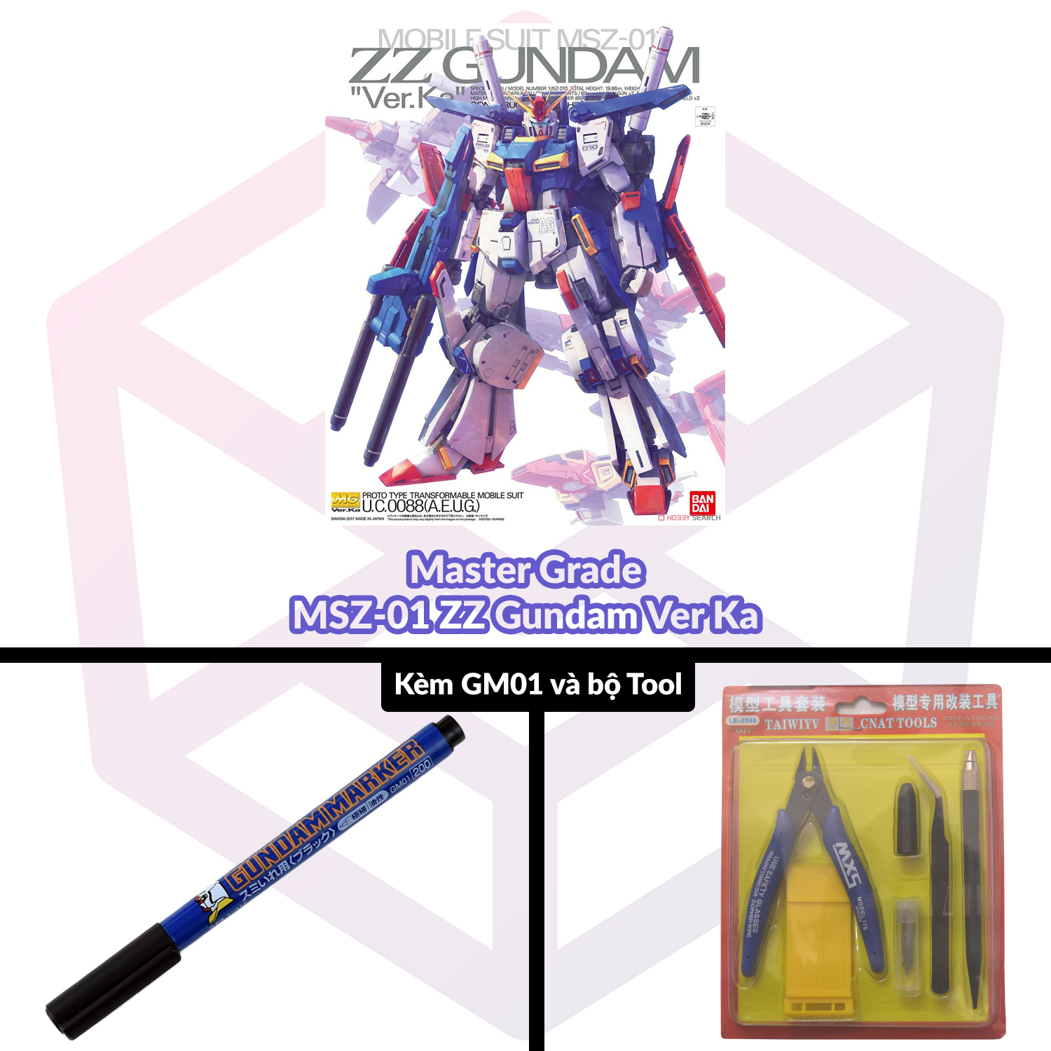 [7-11/12 VOUCHER 8%]Mô Hình Gundam Bandai MG MSZ-01 ZZ Gundam Ver Ka 1/100 Gundam ZZ [GDB] [BMG]