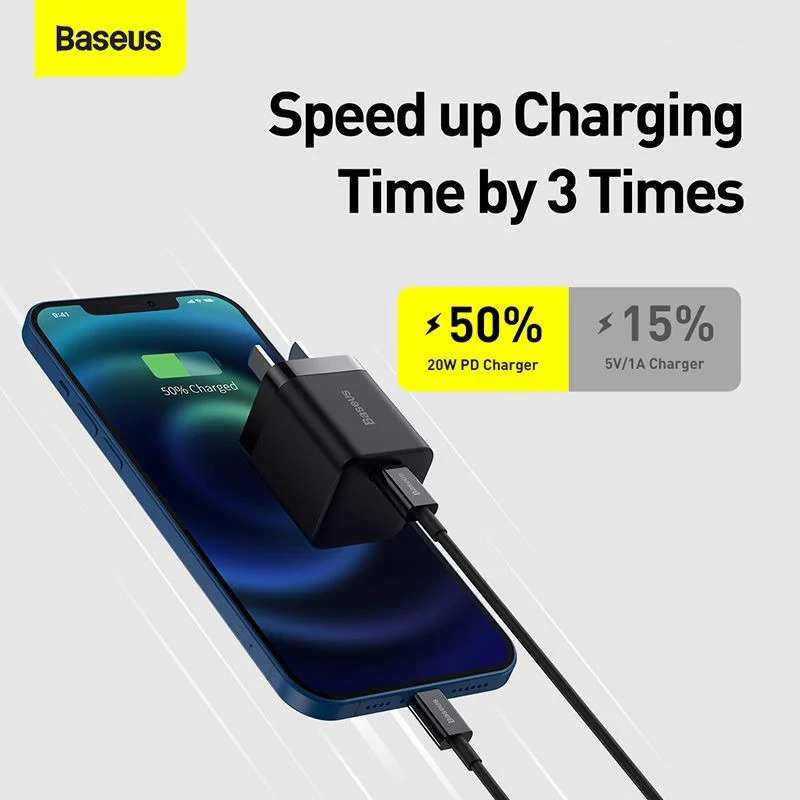 Củ sạc nhanh Baseus Super Si Pro Quick (Type C, 20W/18W, PD/ QC3.0 Quick charger)