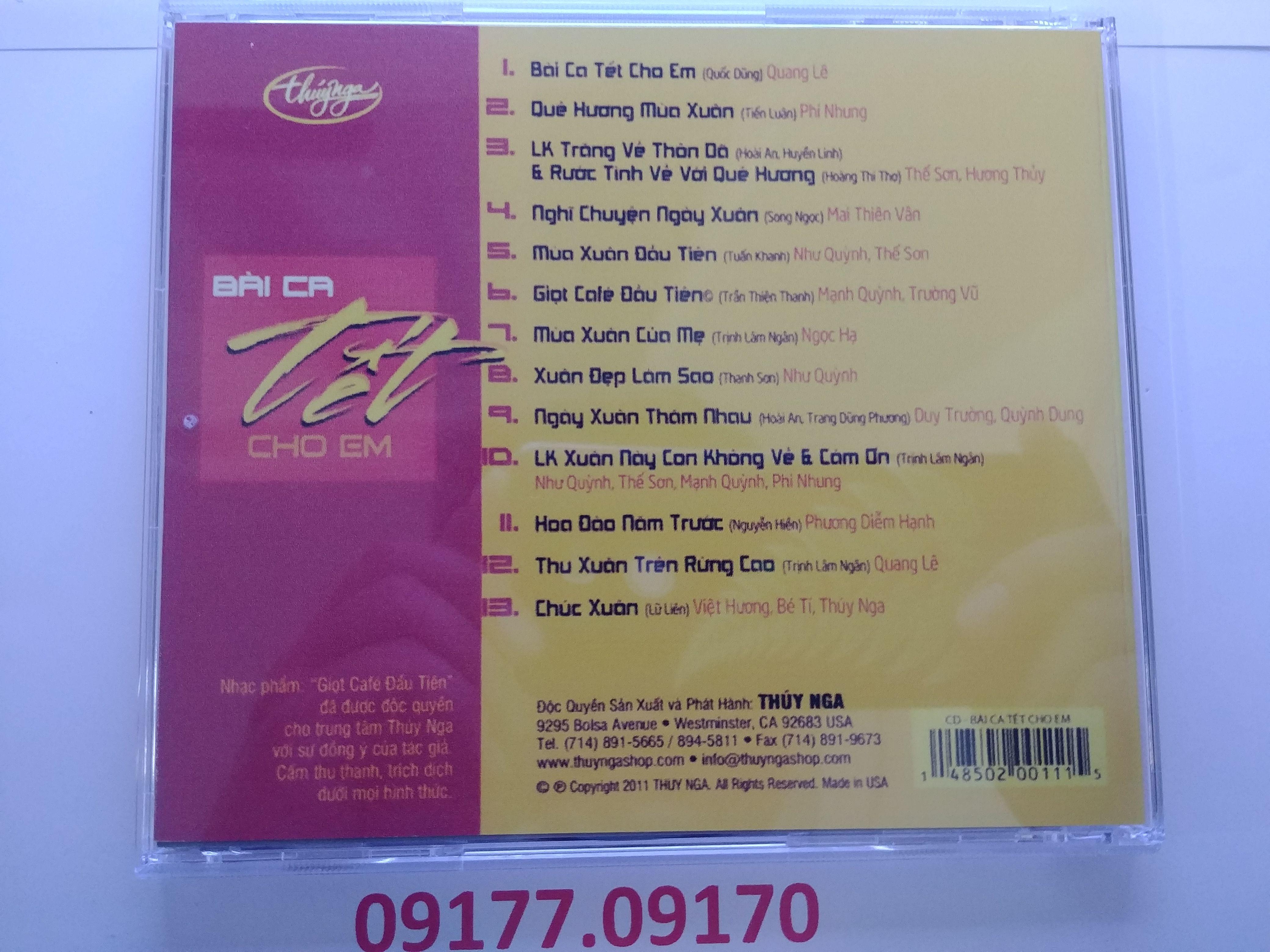 CD Bài Ca Tết Cho EM - Thúy Nga CD485
