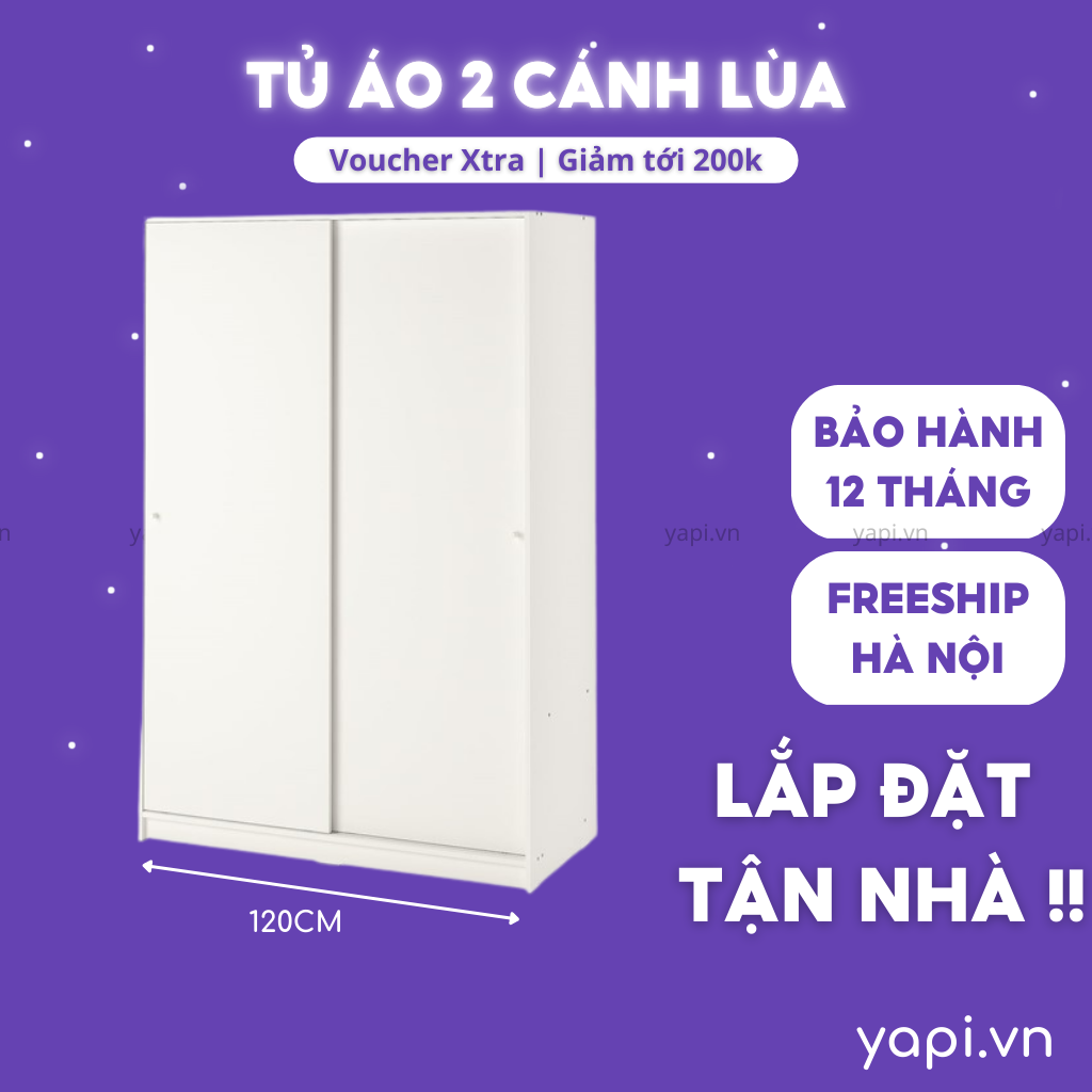 Tủ Quần Áo 2 Cửa Lùa Yapi -203