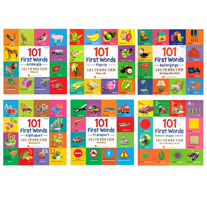 Sách: combo 101 first words /101 từ đầu tiên