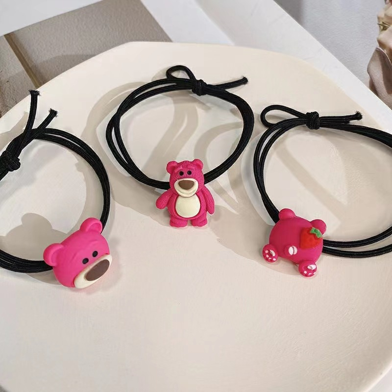 Cột tóc gấu losto đơn giản dễ thương- cột tóc gấu dâu - Selenshop