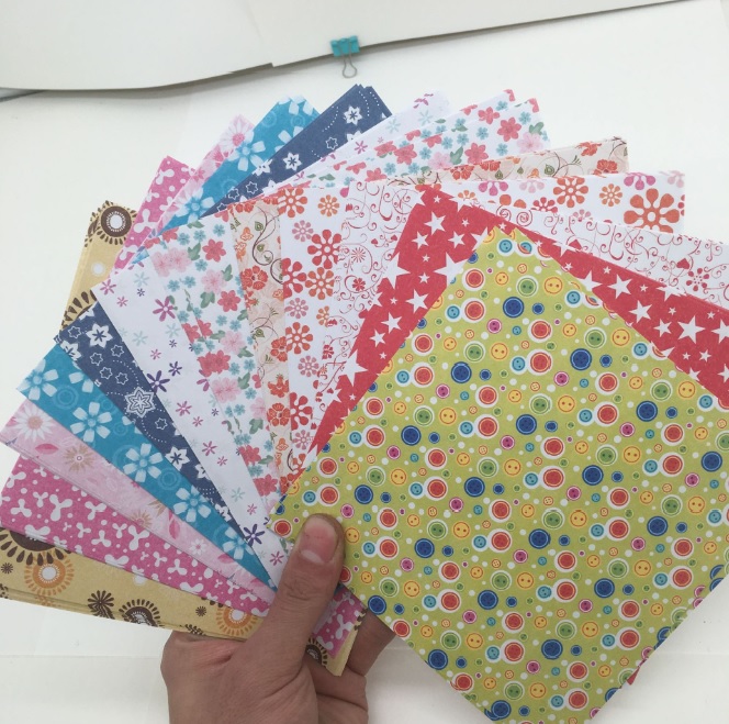 Giấy Thủ Công Nhiều Màu Sắc, Hình Đẹp 1 Mặt Màu 14,3x14,3cm (80Gsm)