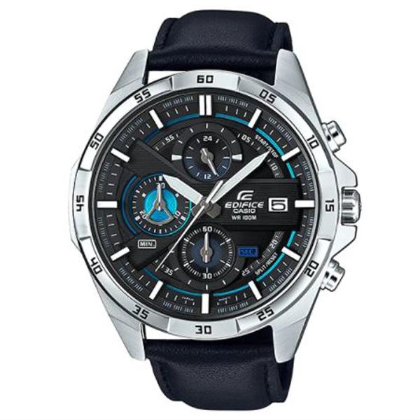 Đồng hồ nam dây da ca$io edifice ef-556l-1av đồng hồ nam mặt tròn đồng hồ nam cao cấp