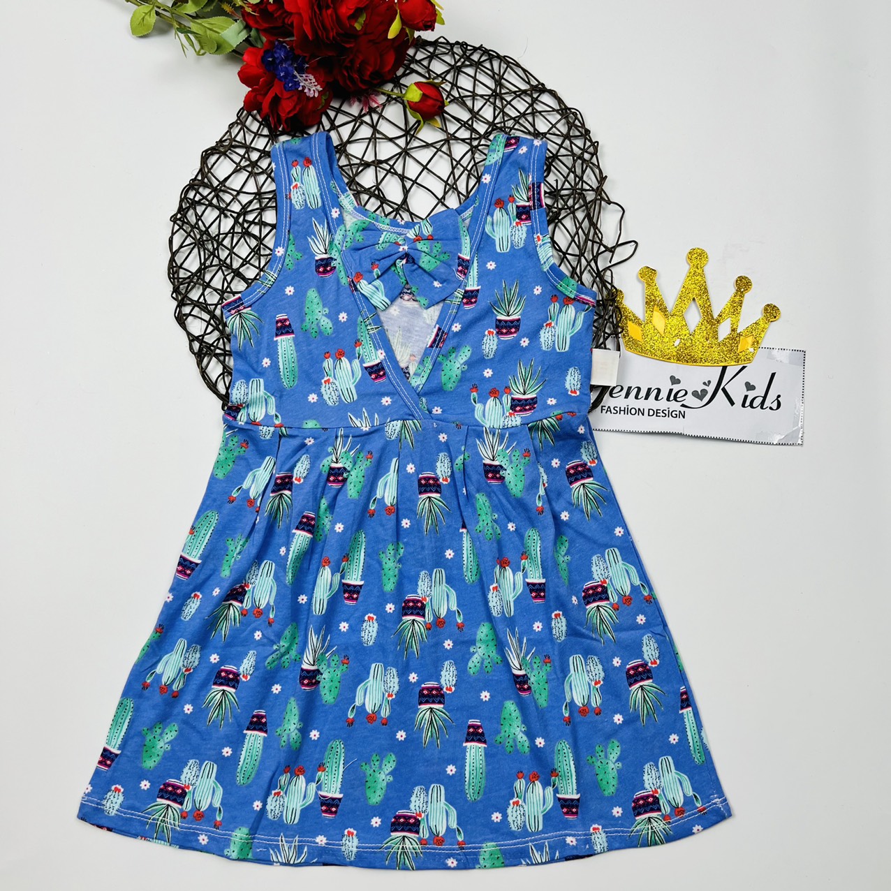 Váy bé gái cotton nơ siêu cute 10-26kg Jennie kids J144