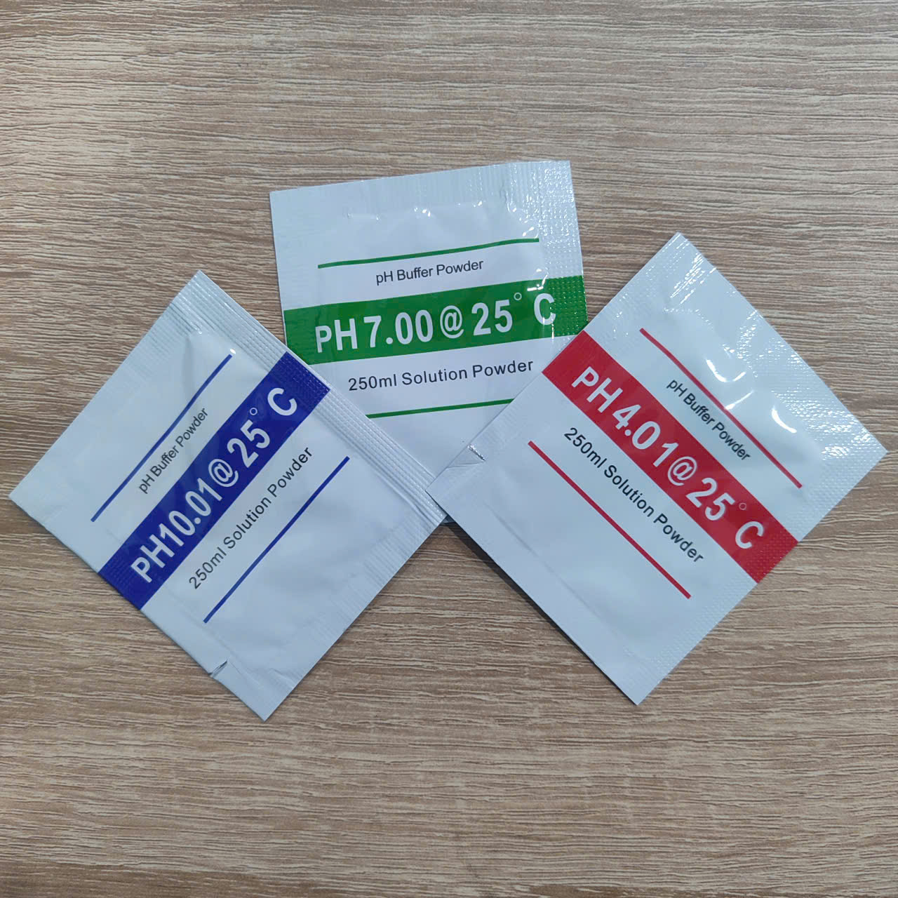 [HCM]Bột pha dung dịch chuẩn pH gồm 3 gói 4.00 (Hay 4.01) + 6.86 + 9.18 dùng cho bút đo pH