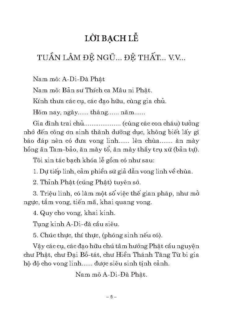 Khoa Cúng Thông Dụng (phật lịch 2569)