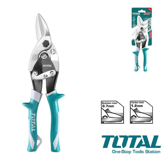 Kéo cắt tôn mũi cong phải 10" Total THT523106