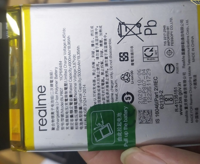 Pin oppo blp807 realme 7/ realme v5