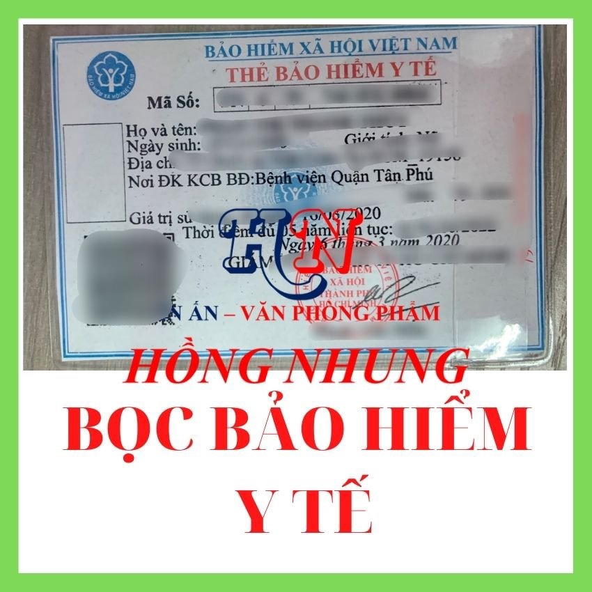 [HCM]SÉT 2 BAO NHỰA BỌC THẺ BẢO HIỂM Y TẾ