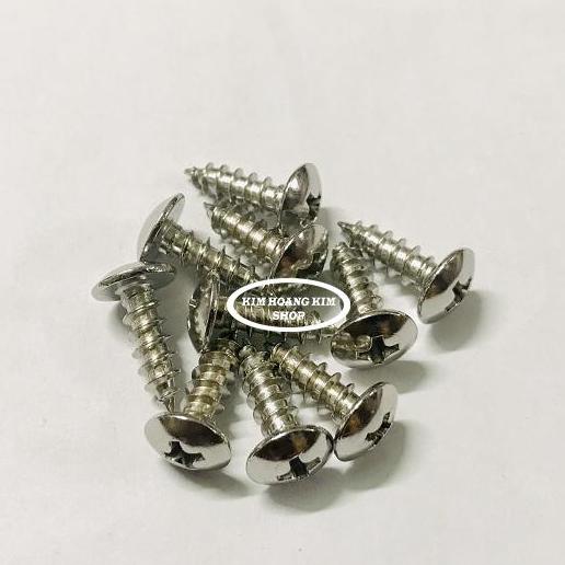10 con Ốc ( INOX 100%) gắn dàn áo Các Loại Xe Máy (răng Thưa)
