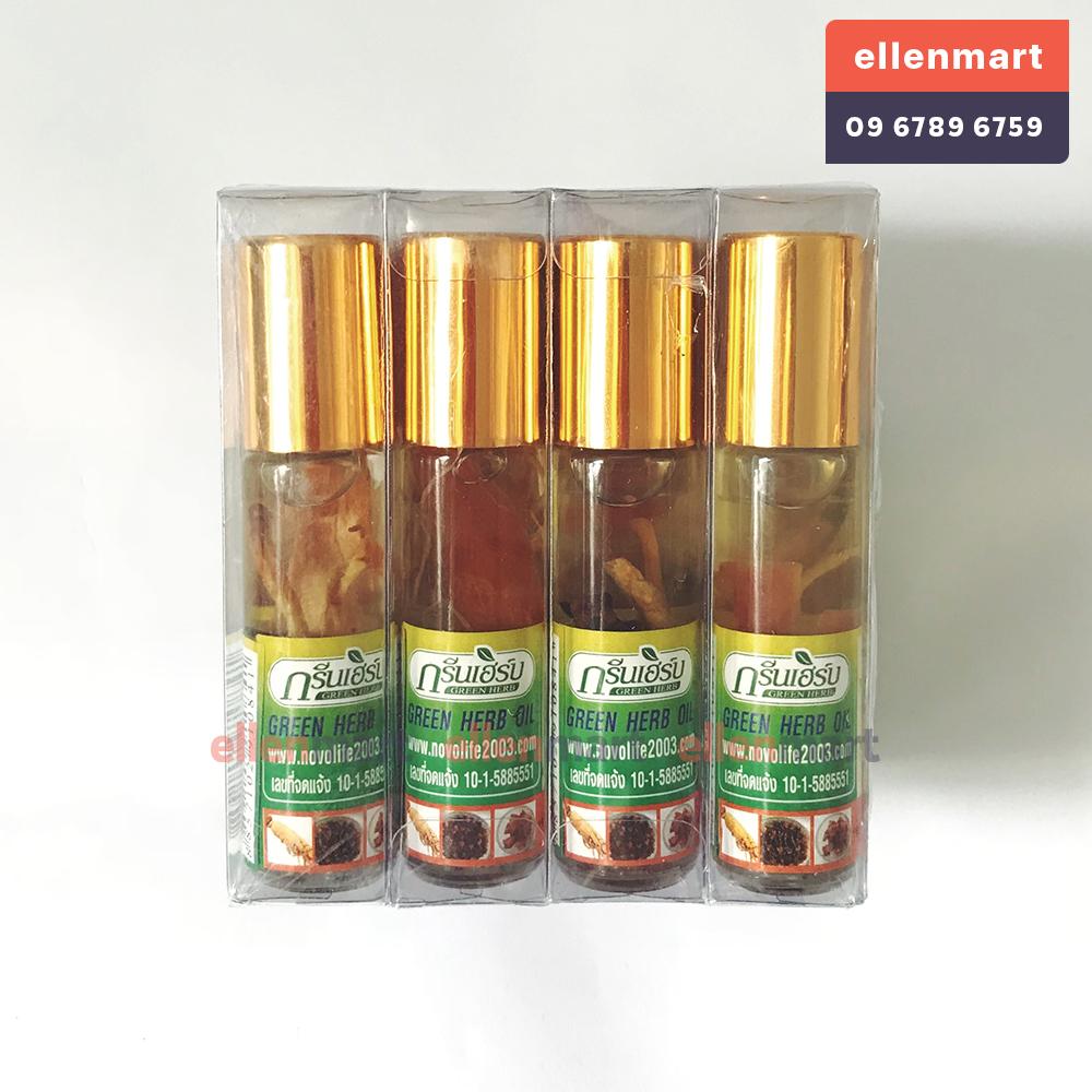 ( Đ) 3 Chai Dầu Gió Nhân Sâm Thảo Dược THAI LAN chai 8ml - chai dầu sâm