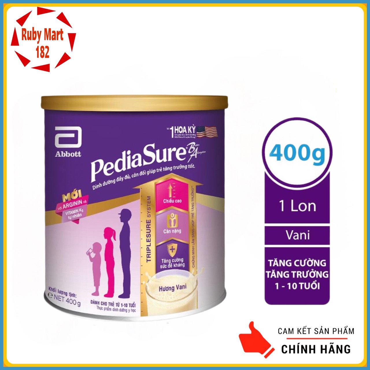 [Date 6.2024] Sữa Bột PediaSure Lon 400g