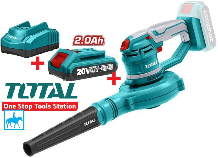 Máy thổi bụi thổi hơi dùng pin sạc 20v 2.0ah đế sạc nhanh total tabli2001 tfbli20011 tfcli2001