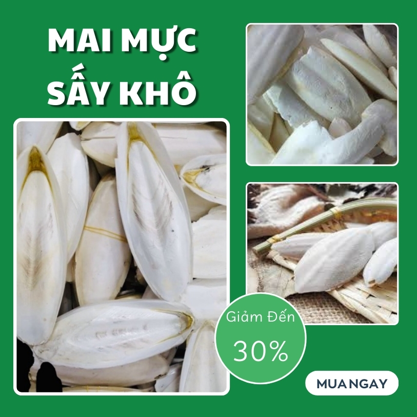 [Hàng công ty mới về] Mai mực (nang mực) khô 500g - Thảo Dược Tấn Phát - Chuyên dùng để sắc nước uống hoặc làm đông sương sa