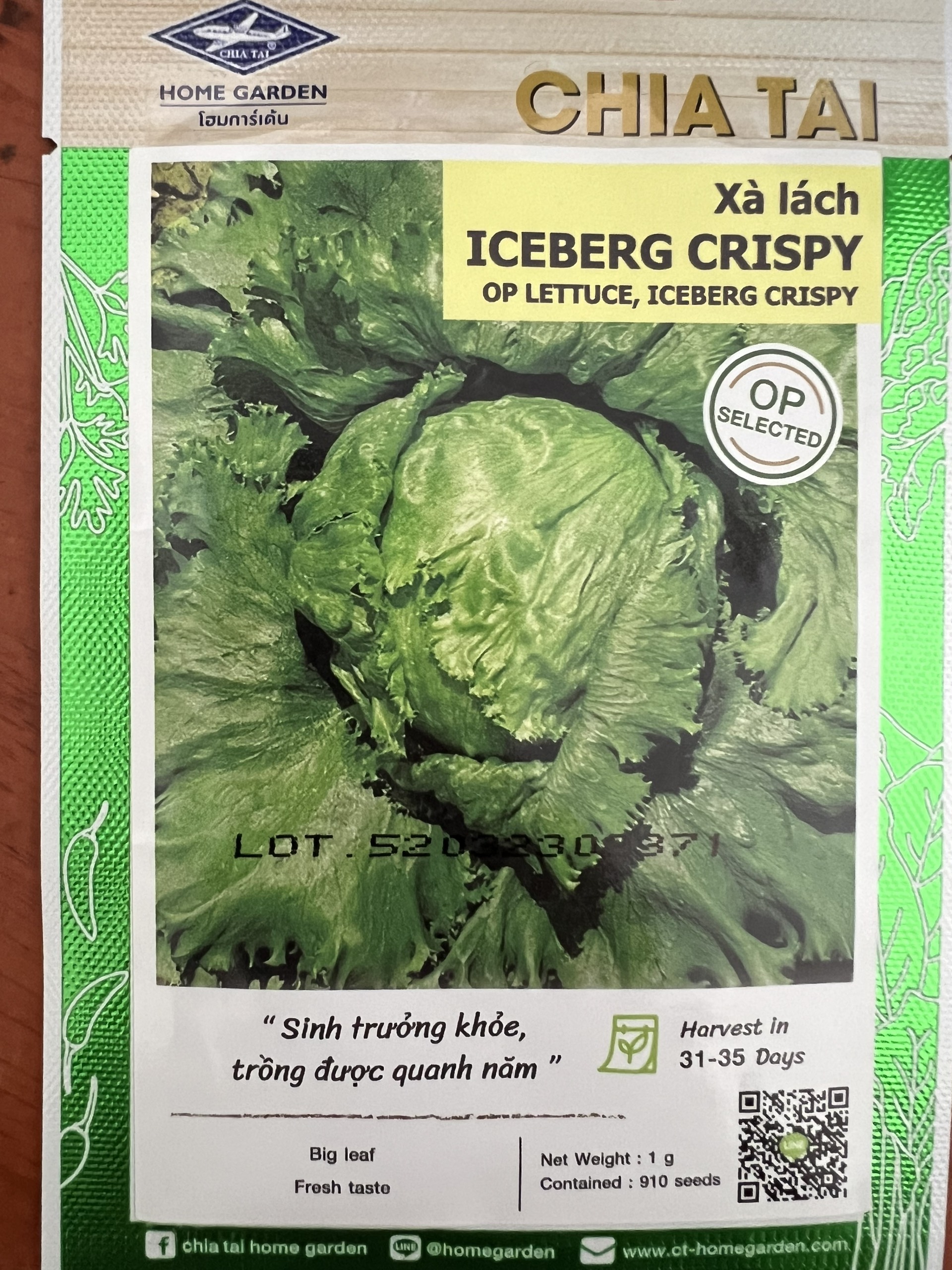 Hạt Giống Xà Lách Chia Tải Iceberg Crispy