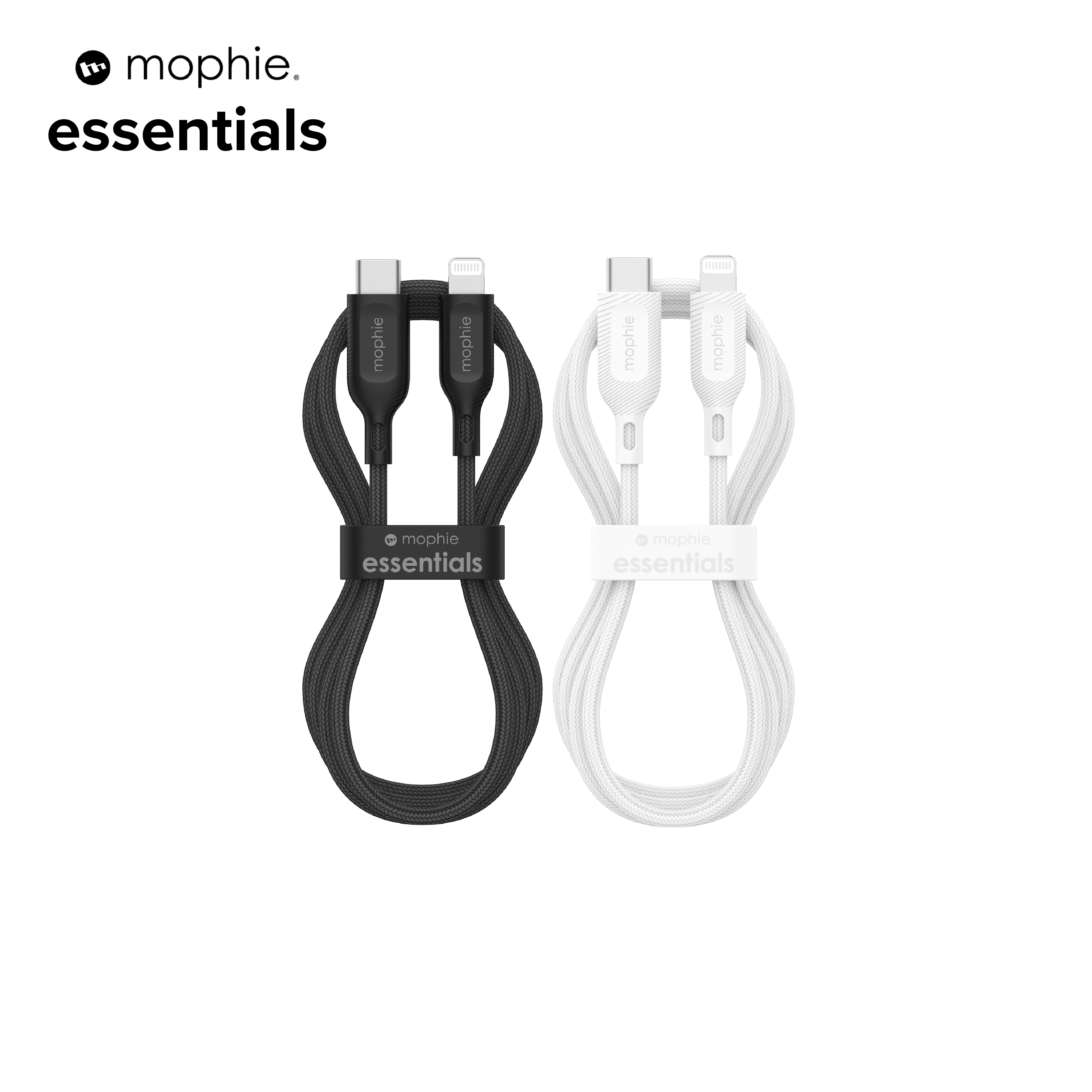 Cáp USB-C to Lightning Mophie Essentials 1M/2M - Đạt chuẩn MFI