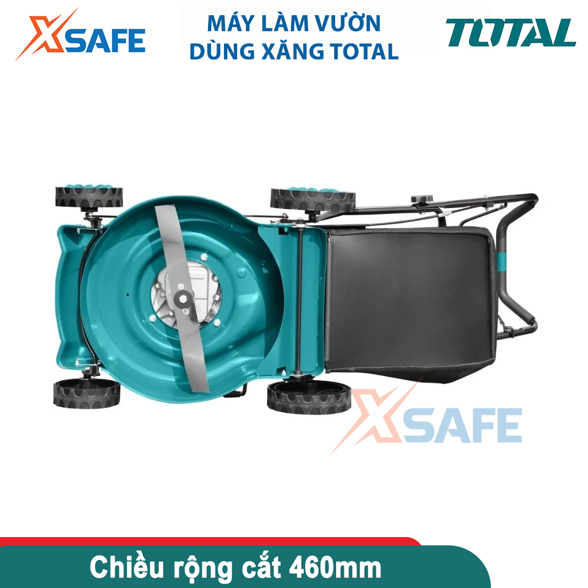 Máy cắt cỏ đẩy tay chạy xăng TOTAL TGT141181 máy làm vườn công suất 3Kw dung tich 141cc
