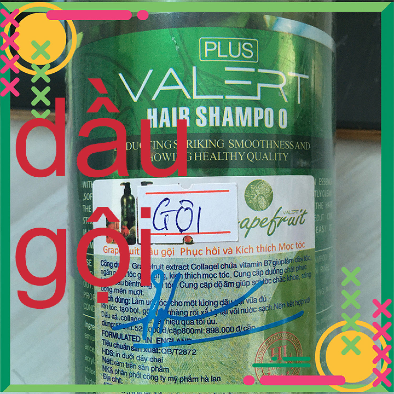 [HCM mẫu mới, bán lẻ chai gội] Dầu gội cặp BƯỞI -Grapefruit 850ml ( cả cặp gội + xả 2 chai)