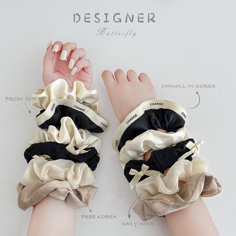 Dây Cột Tóc Scrunchies Cao Cấp Phong Cách Hàn Quốc Sang Chảnh