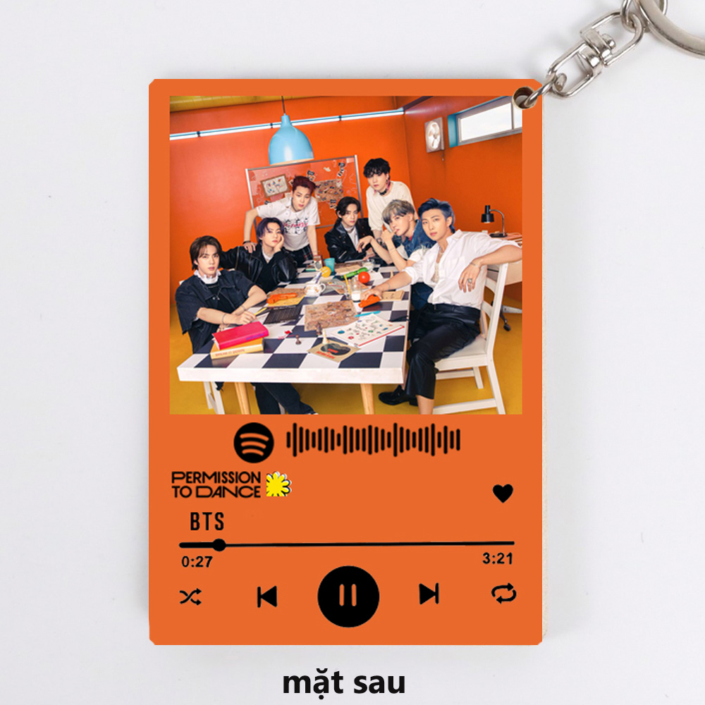 Móc khóa spotify BTS ( 2 mặt khác nhau)