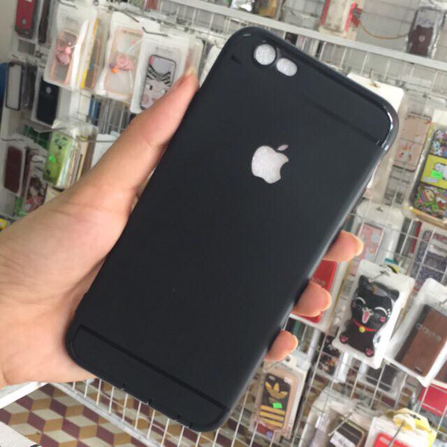 Ốp lưng silicon dẻo iphone 6/6s/6Plus/7Plus/8Plus (đen)