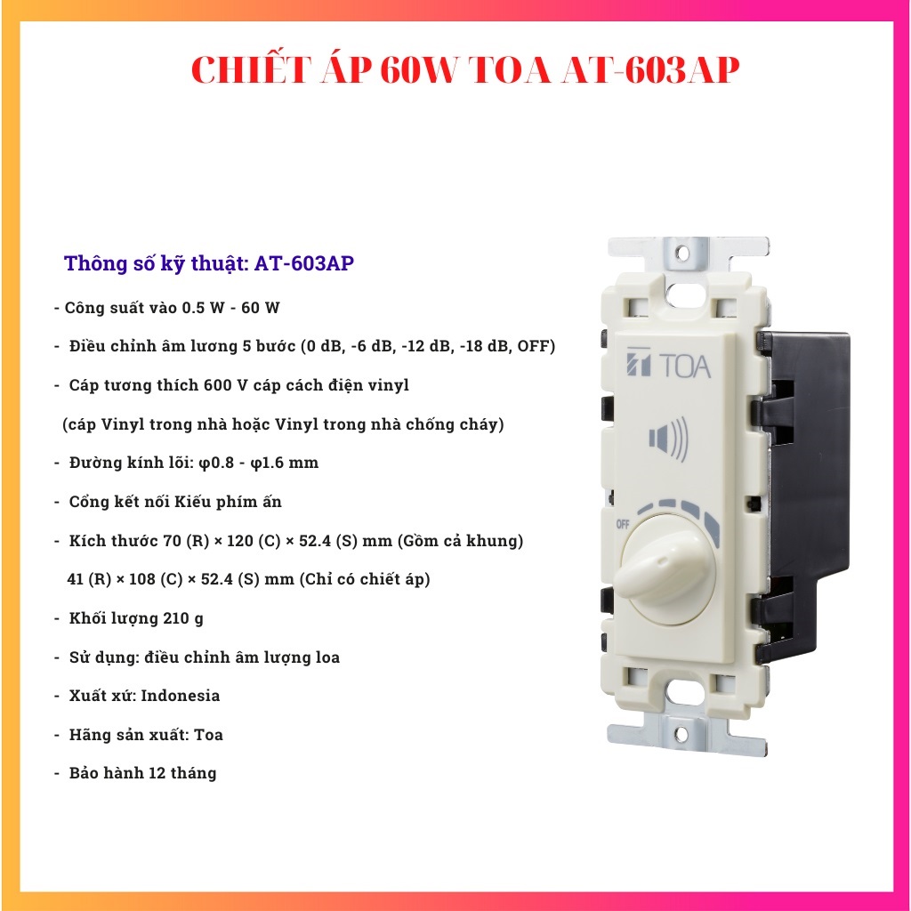 Chiết áp 60W AT-603AP