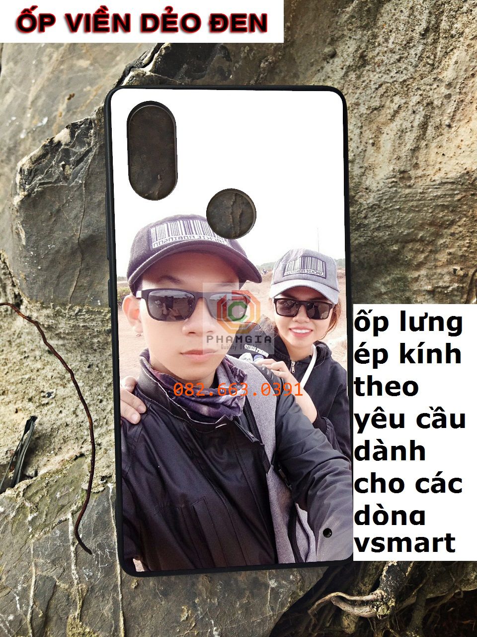 Ốp lưng ép kính chống bể in hình theo yêu cầu dành cho Vsmart Live/Star/Joy 2+/Joy 3/Active3