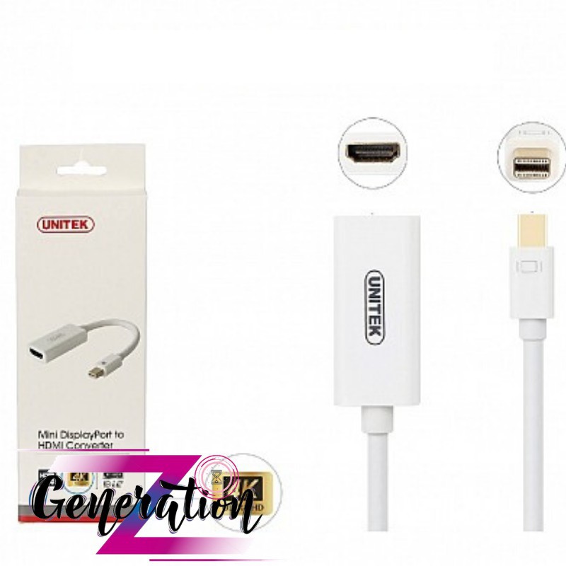 Cáp mini Displayport To HDMI (L) Unitek (Y6331) - HÀNG