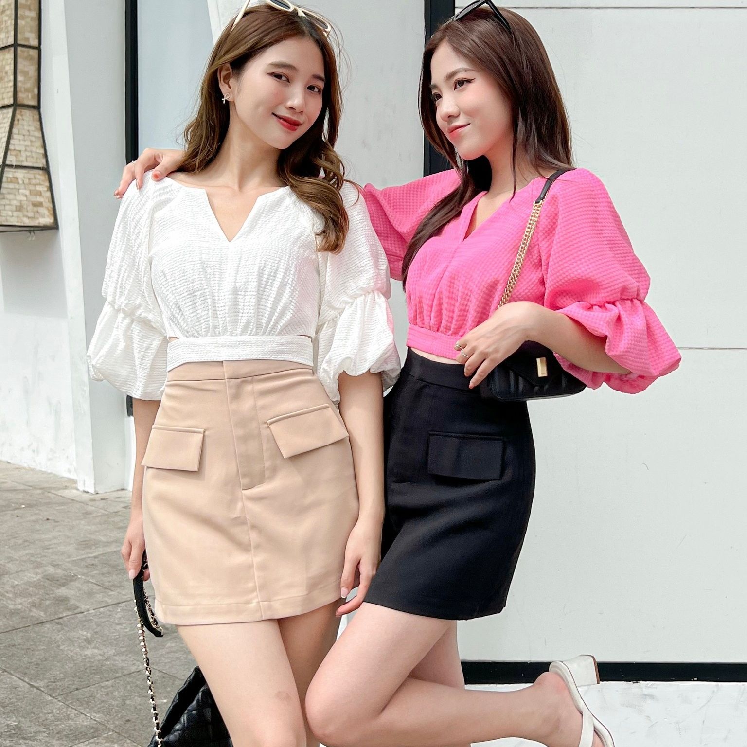 Áo LASI - Áo tay phồng cột nơ phía sau