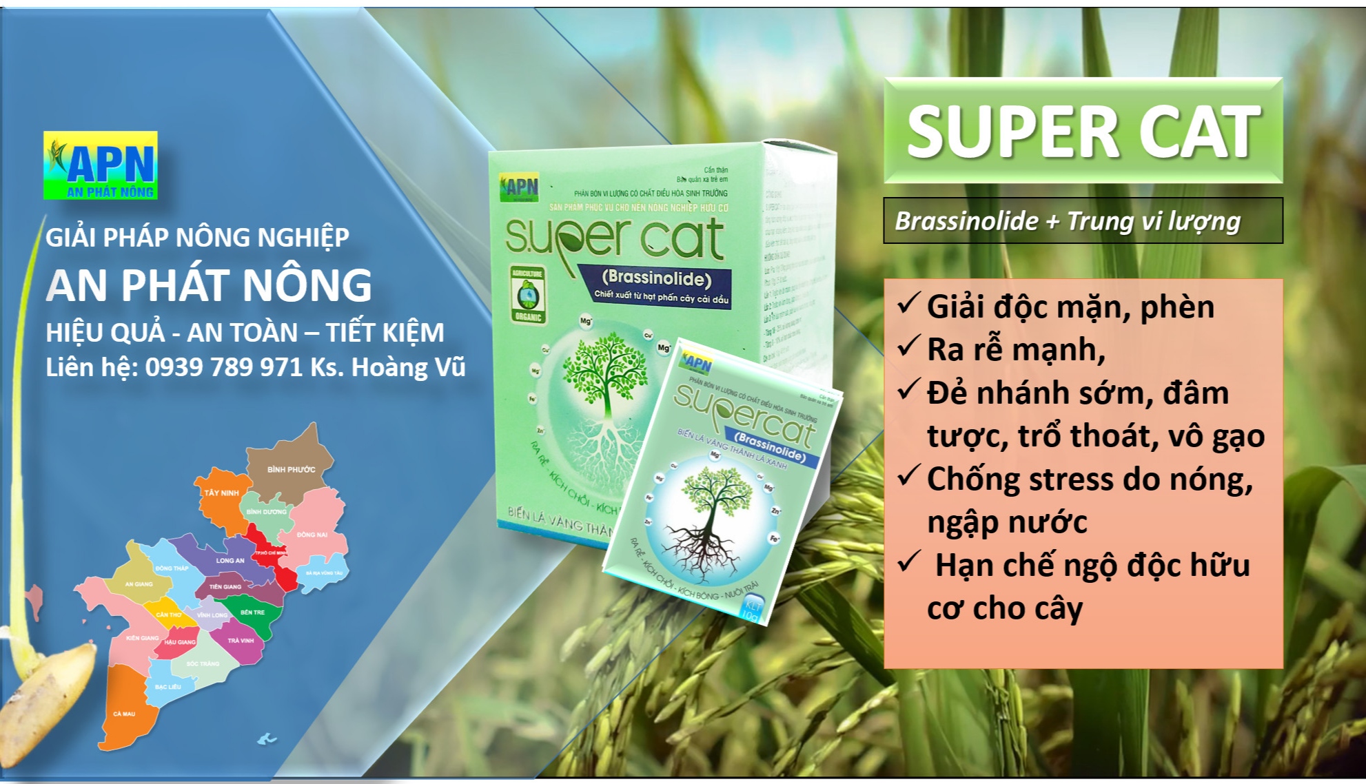 Chất điều hòa sinh trưởng - SUPER CAT (hộp 10 gói)