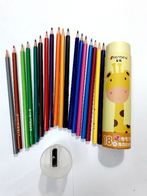 bút chì 18 màu 1 ống