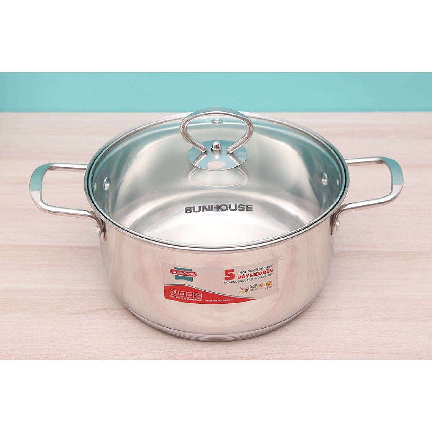 NỒI INOX 5 ĐÁY Sunhouse SHG788 (16-20-24cm)
