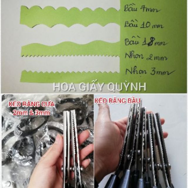 Kéo răng cưa, răng bầu