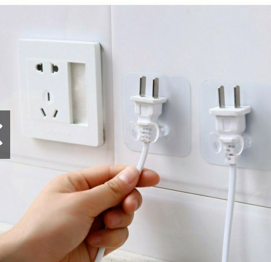 Móc dán tường trong suốt treo ổ cắm điện