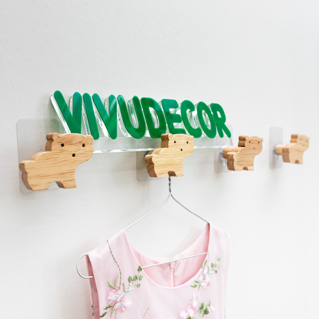 Móc gỗ VIVUDECOR MG07 gỗ tự nhiên