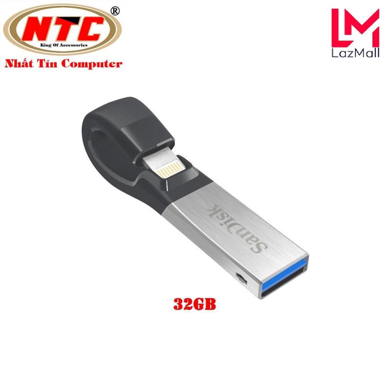 Bảng giá [TẶNG 10 BAO LÌ XÌ] USB 3.0 OTG SanDisk iXpand 32GB dành cho Iphone / Ipad (Bạc) Phong Vũ