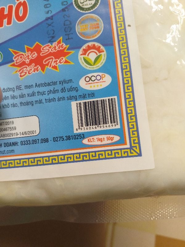 Thạch dừa thô Minh Tâm 1kg + hương dừa