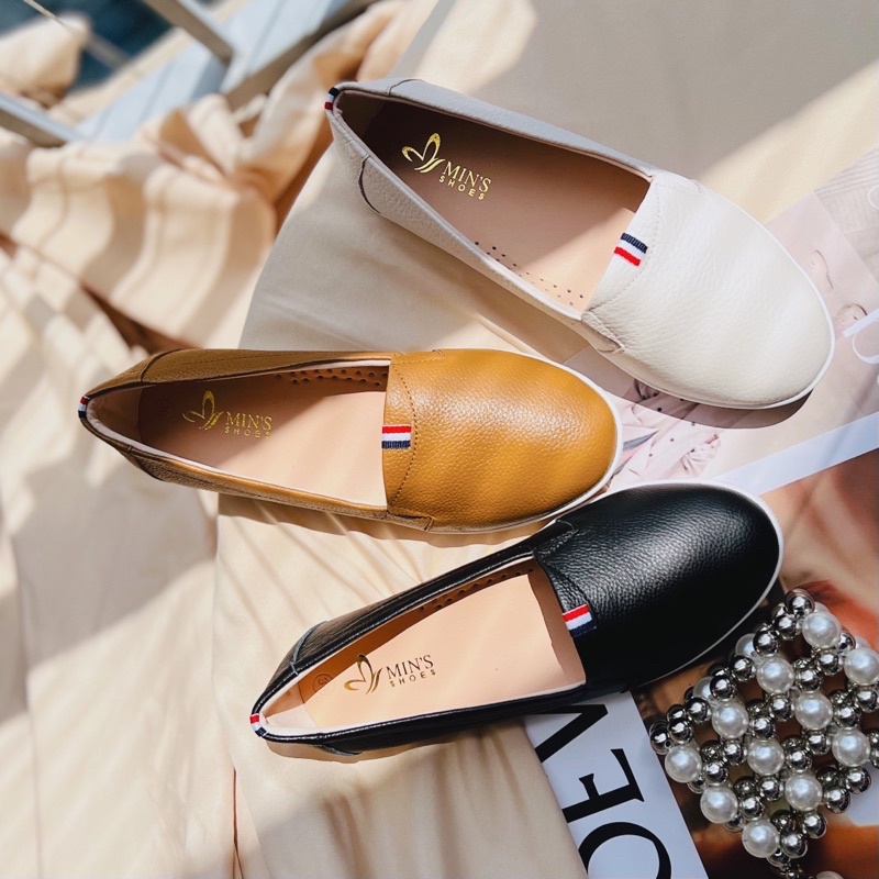 Min's shoes - giày bệt, giày lười slipon da mềm gl67