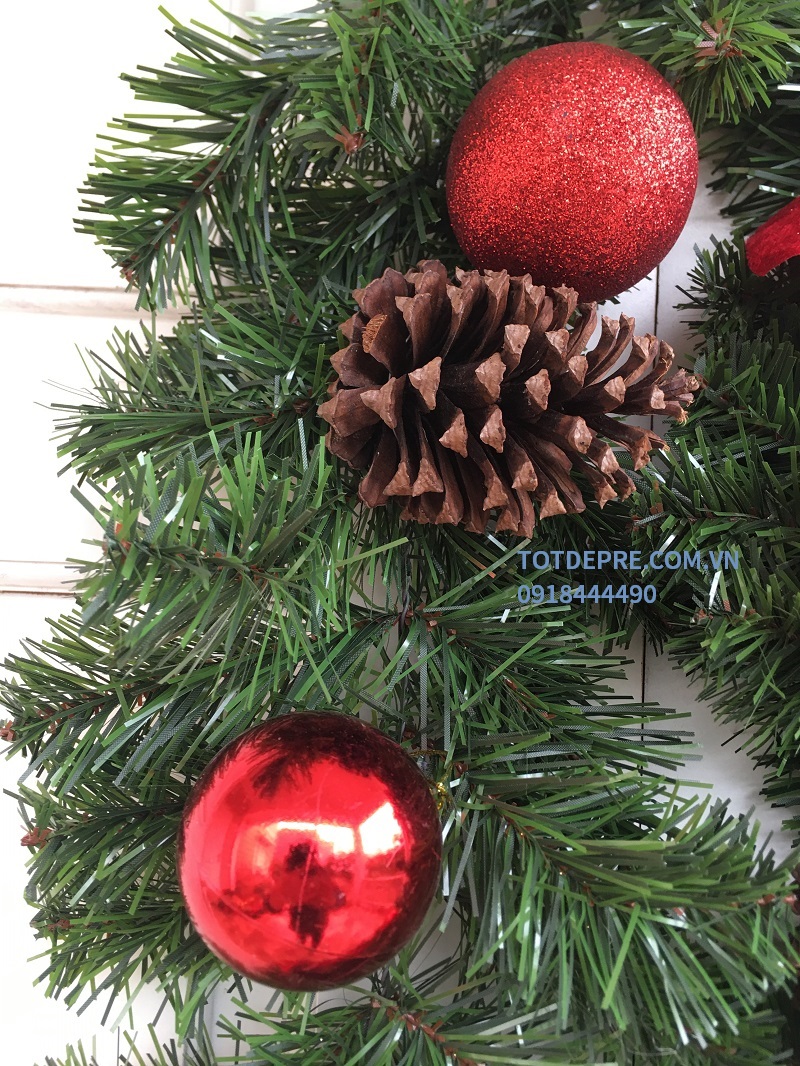 Combo dây thông 2.8m và phụ kiện trang trí Noel
