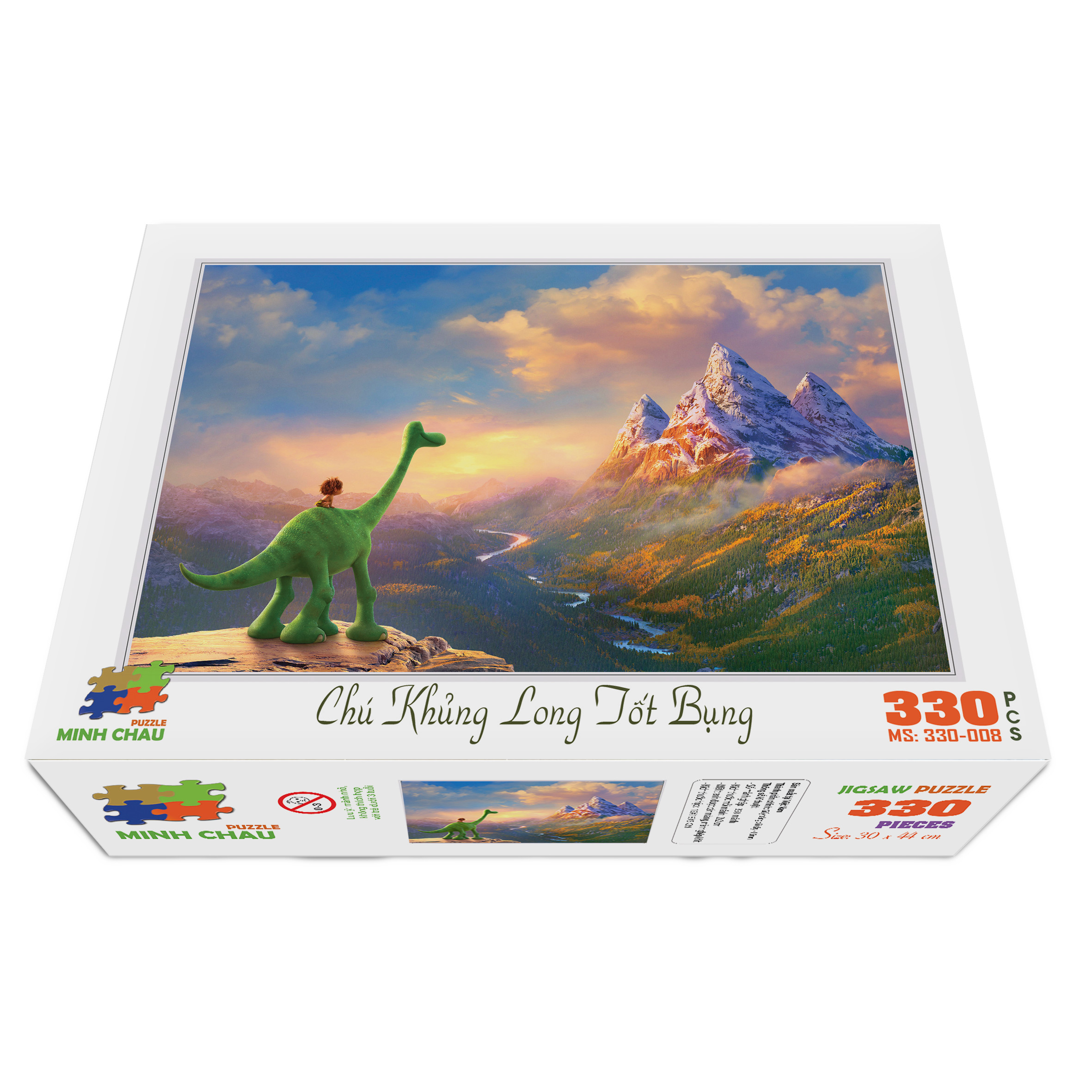 [HCM]Bộ tranh xếp hình 330 mảnh – Chú Khủng Long Tốt Bụng (30x44cm)
